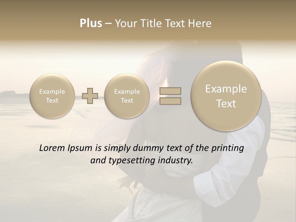 Hair Togetherness Couple PowerPoint Template