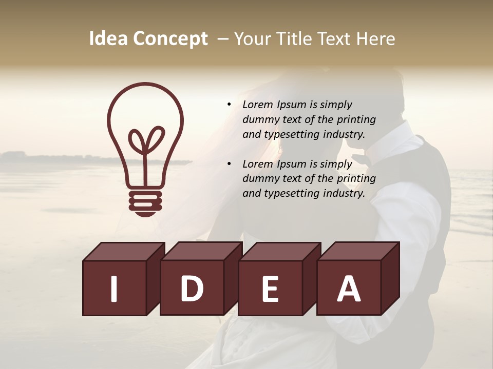 Hair Togetherness Couple PowerPoint Template