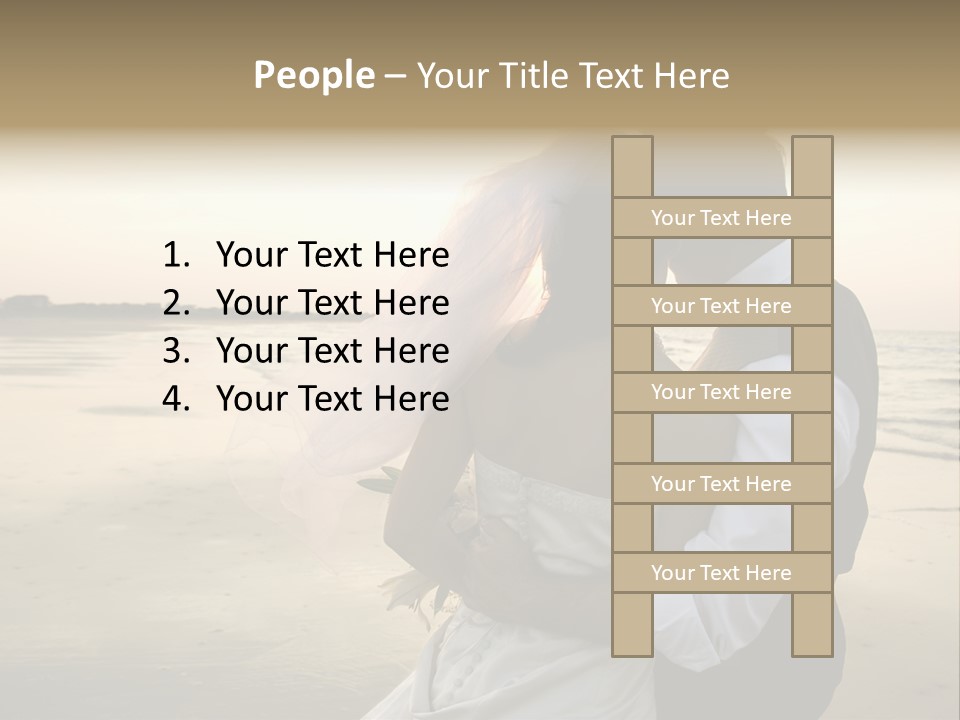 Hair Togetherness Couple PowerPoint Template