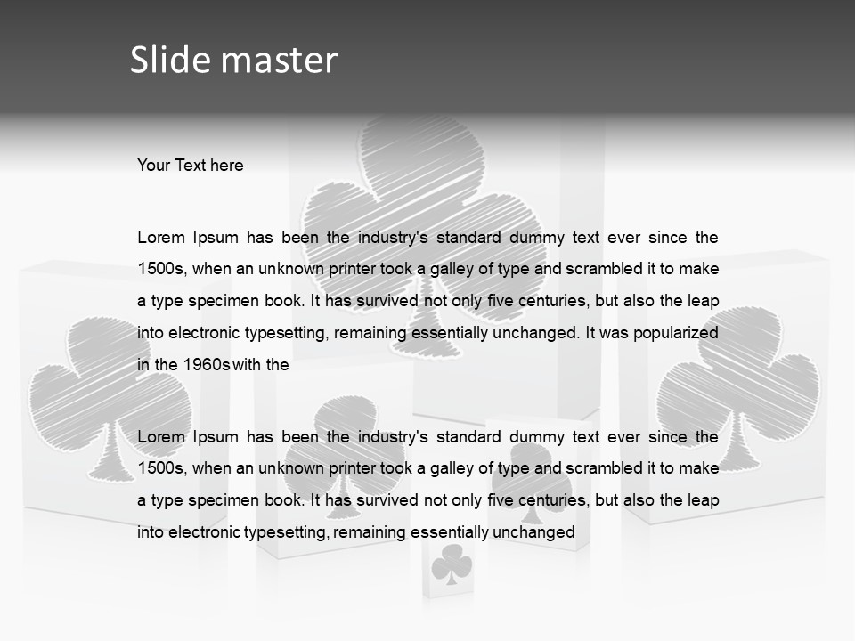 Clover Casino Luck PowerPoint Template