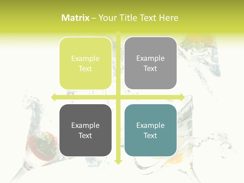 A Group Of Glasses Filled With Water And Fruit PowerPoint Template