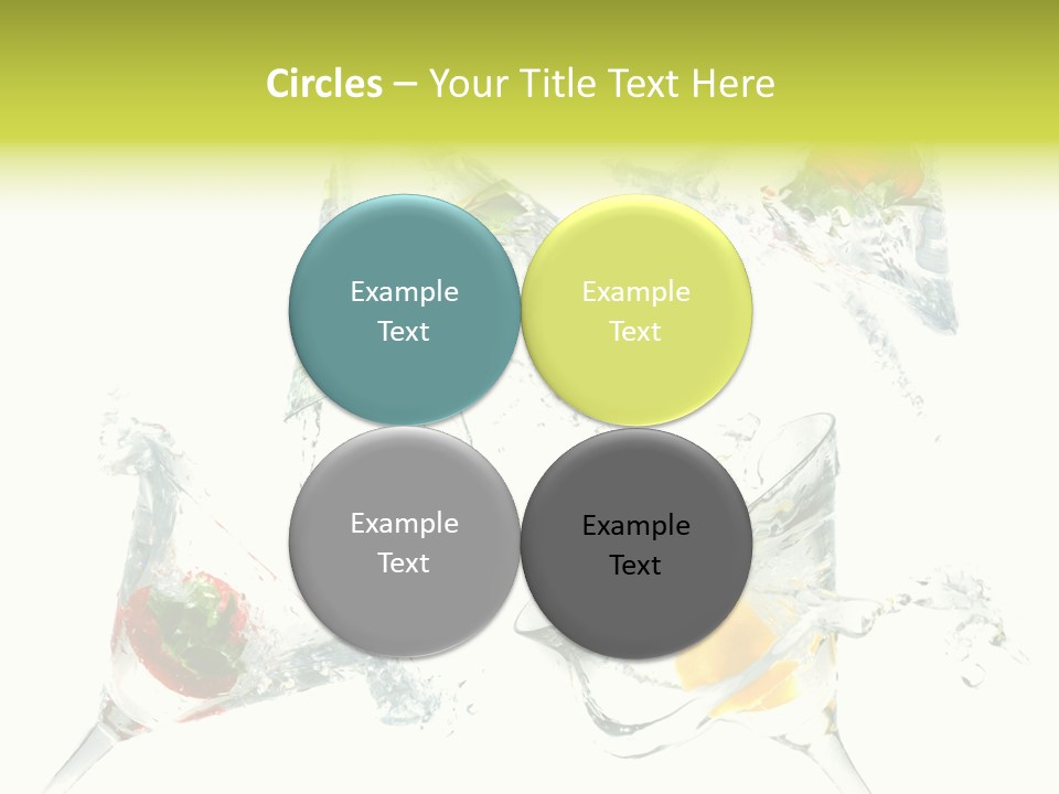 A Group Of Glasses Filled With Water And Fruit PowerPoint Template