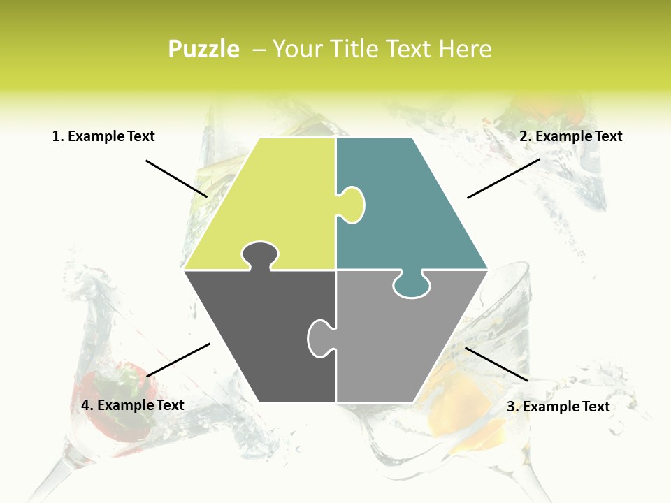 A Group Of Glasses Filled With Water And Fruit PowerPoint Template