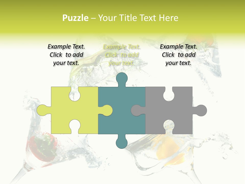 A Group Of Glasses Filled With Water And Fruit PowerPoint Template