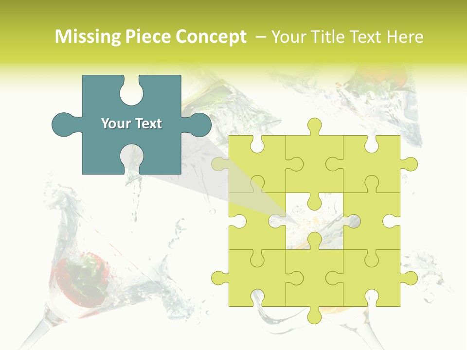 A Group Of Glasses Filled With Water And Fruit PowerPoint Template