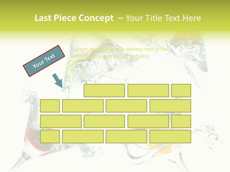 A Group Of Glasses Filled With Water And Fruit PowerPoint Template