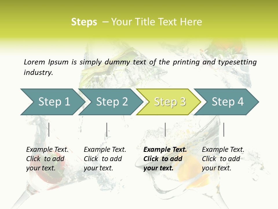 A Group Of Glasses Filled With Water And Fruit PowerPoint Template