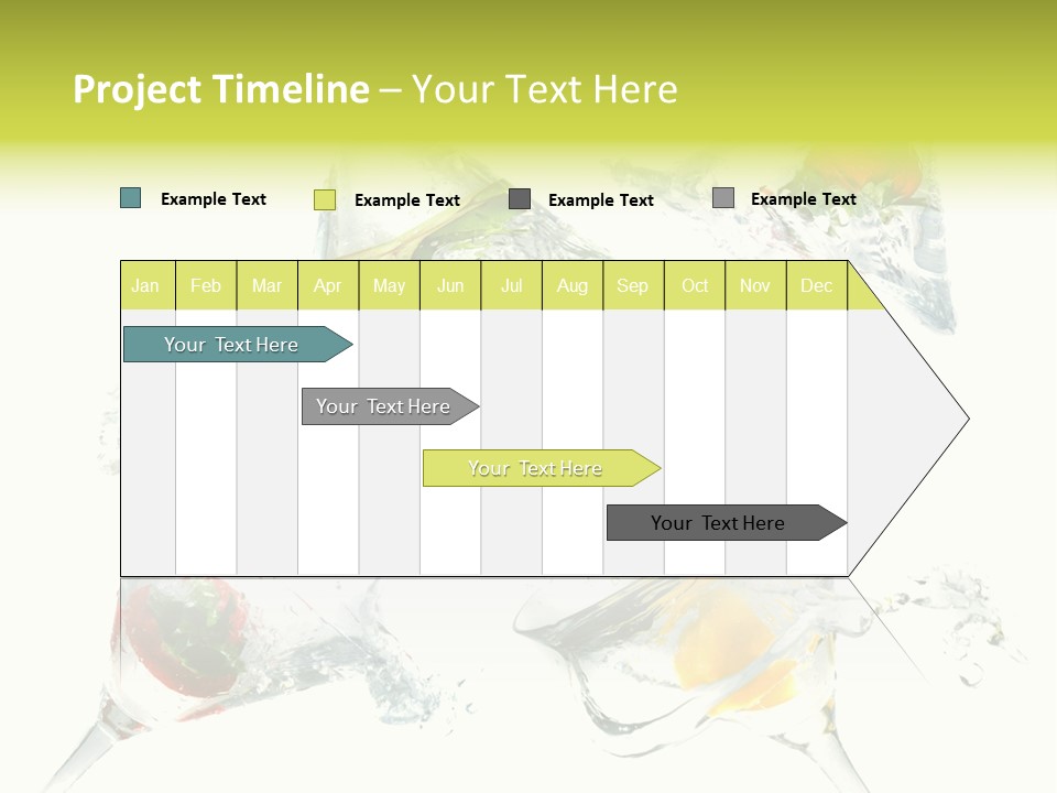 A Group Of Glasses Filled With Water And Fruit PowerPoint Template