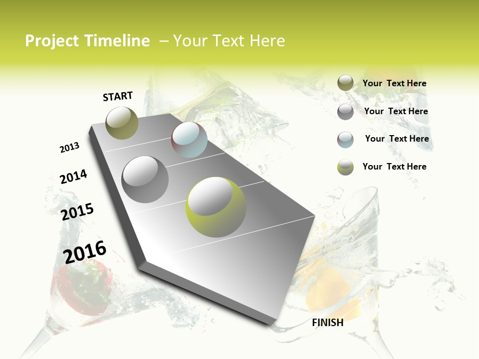 A Group Of Glasses Filled With Water And Fruit PowerPoint Template