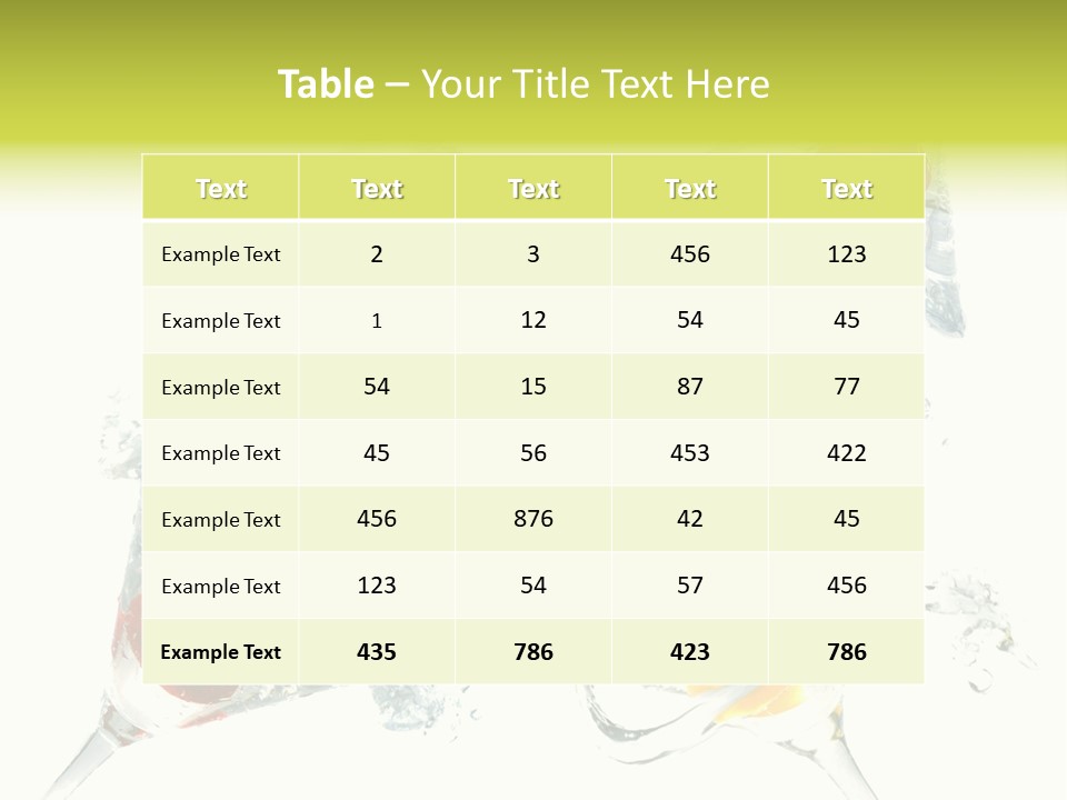 A Group Of Glasses Filled With Water And Fruit PowerPoint Template