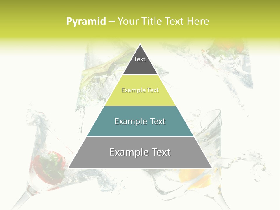 A Group Of Glasses Filled With Water And Fruit PowerPoint Template