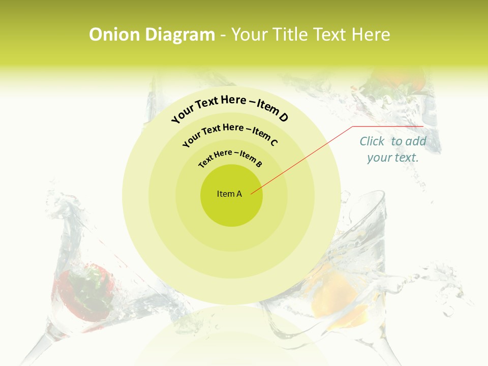 A Group Of Glasses Filled With Water And Fruit PowerPoint Template