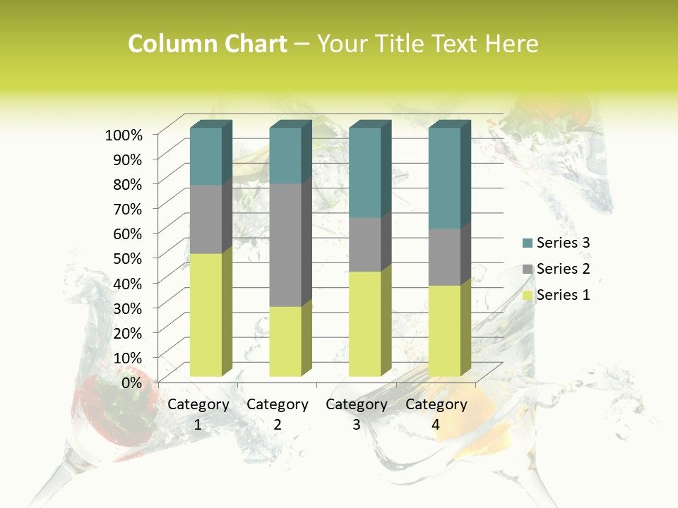 A Group Of Glasses Filled With Water And Fruit PowerPoint Template