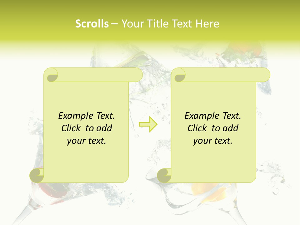 A Group Of Glasses Filled With Water And Fruit PowerPoint Template