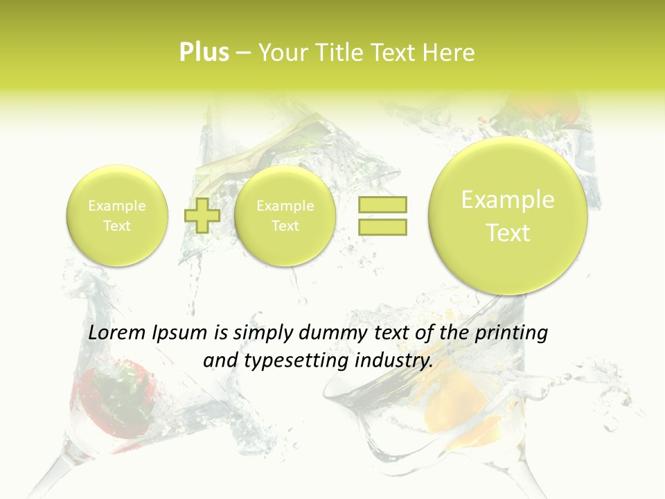 A Group Of Glasses Filled With Water And Fruit PowerPoint Template