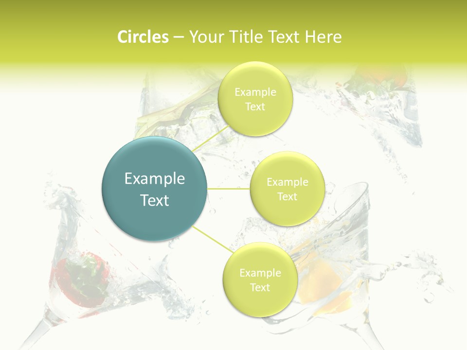 A Group Of Glasses Filled With Water And Fruit PowerPoint Template