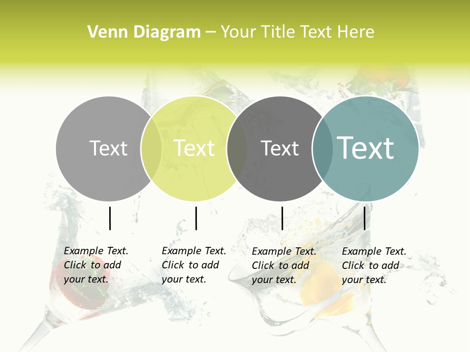 A Group Of Glasses Filled With Water And Fruit PowerPoint Template