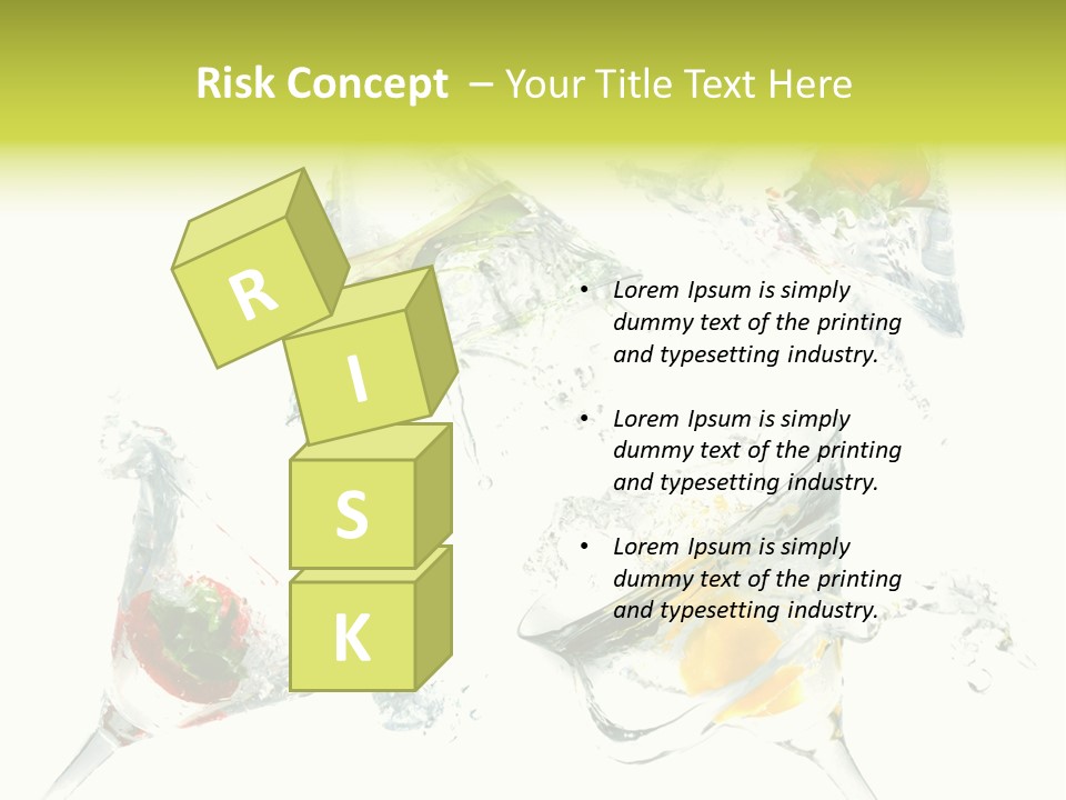 A Group Of Glasses Filled With Water And Fruit PowerPoint Template