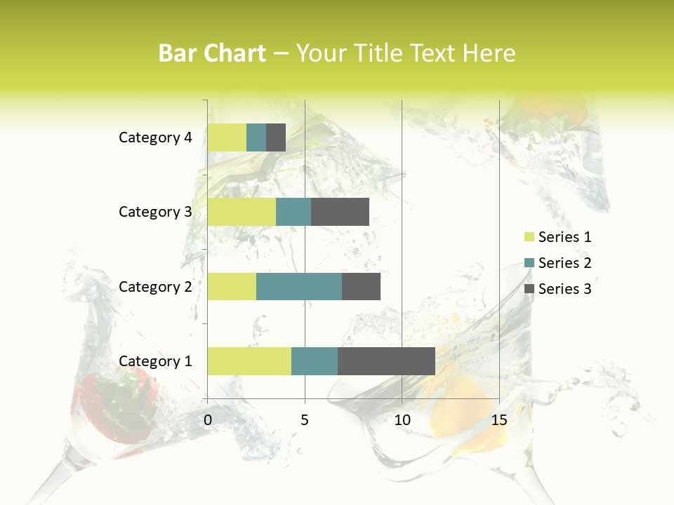 A Group Of Glasses Filled With Water And Fruit PowerPoint Template