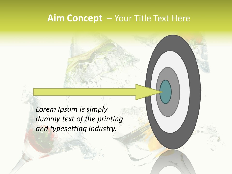 A Group Of Glasses Filled With Water And Fruit PowerPoint Template