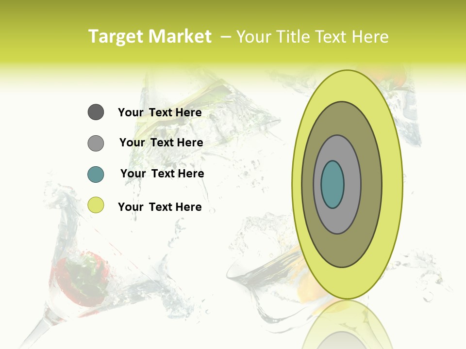 A Group Of Glasses Filled With Water And Fruit PowerPoint Template