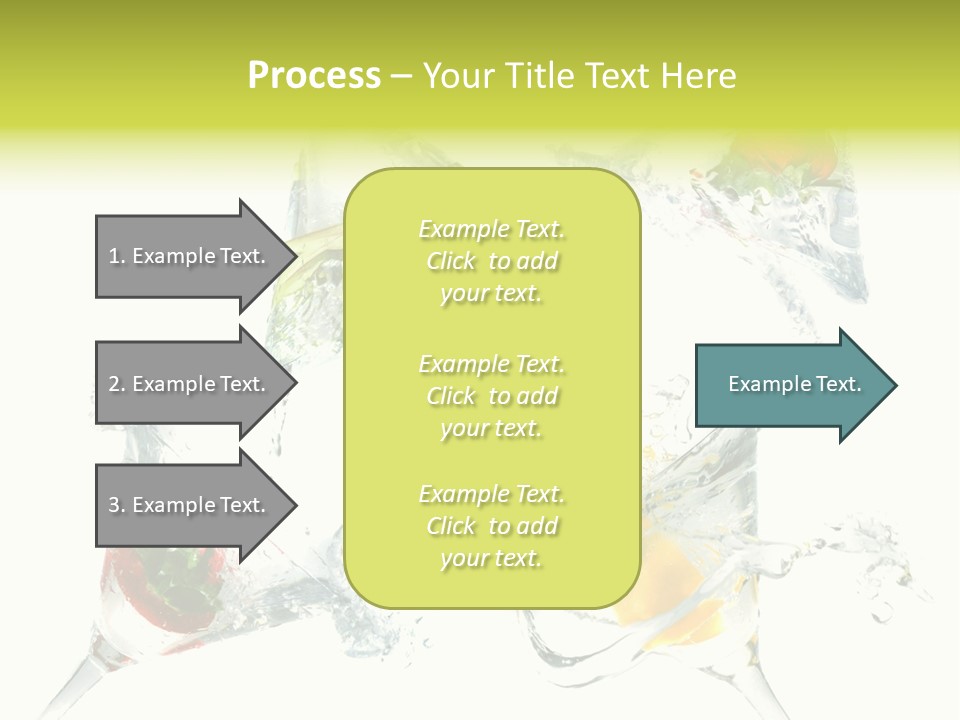 A Group Of Glasses Filled With Water And Fruit PowerPoint Template