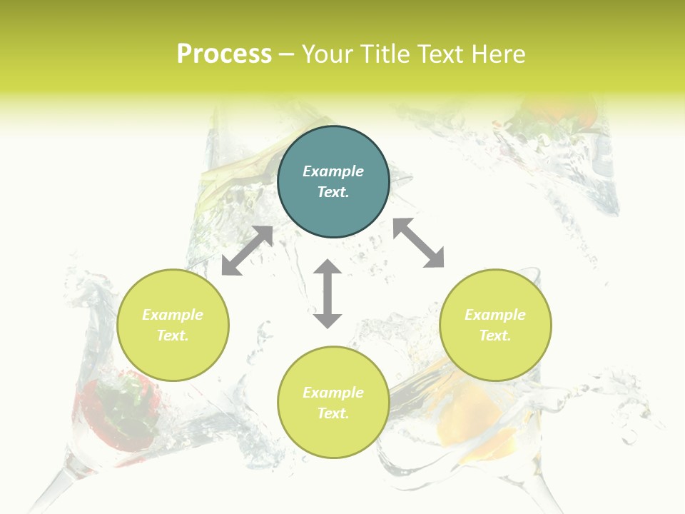 A Group Of Glasses Filled With Water And Fruit PowerPoint Template