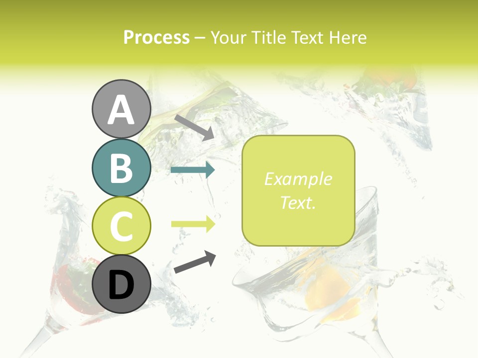 A Group Of Glasses Filled With Water And Fruit PowerPoint Template