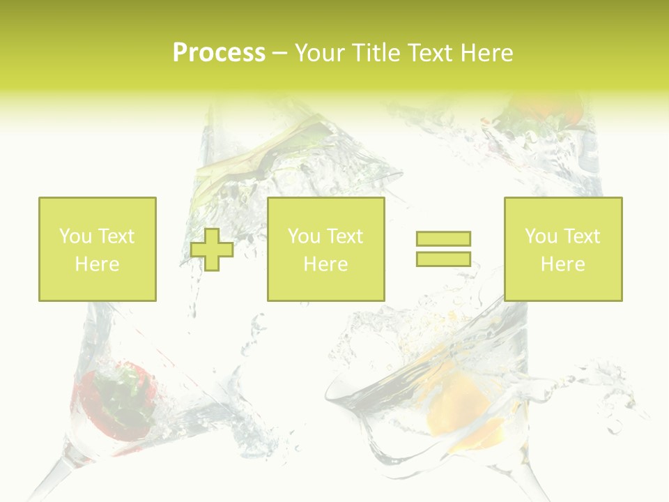 A Group Of Glasses Filled With Water And Fruit PowerPoint Template