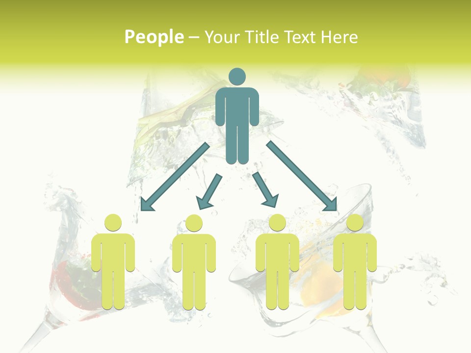 A Group Of Glasses Filled With Water And Fruit PowerPoint Template