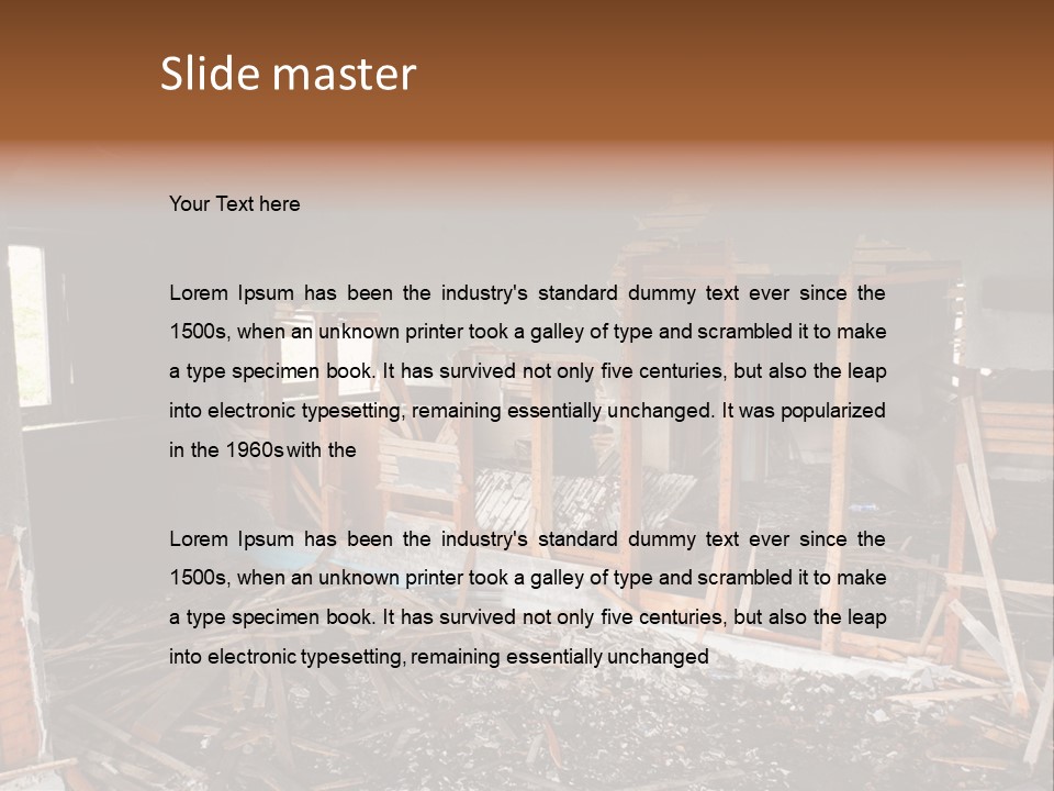 Left Charcoal Old PowerPoint Template