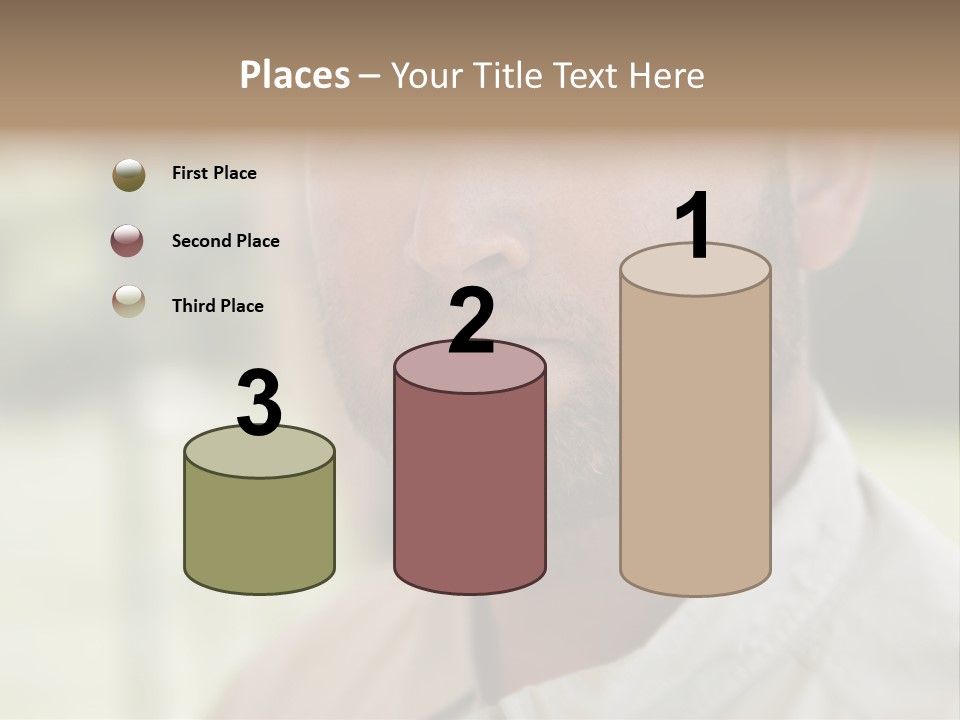 Years Man Green Eyes PowerPoint Template