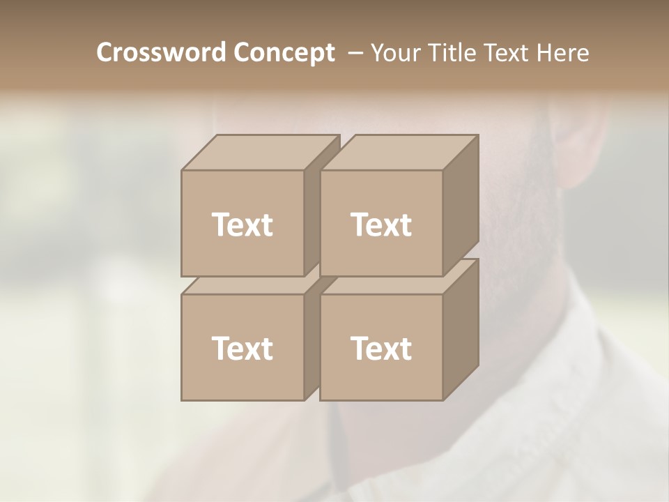 Years Man Green Eyes PowerPoint Template