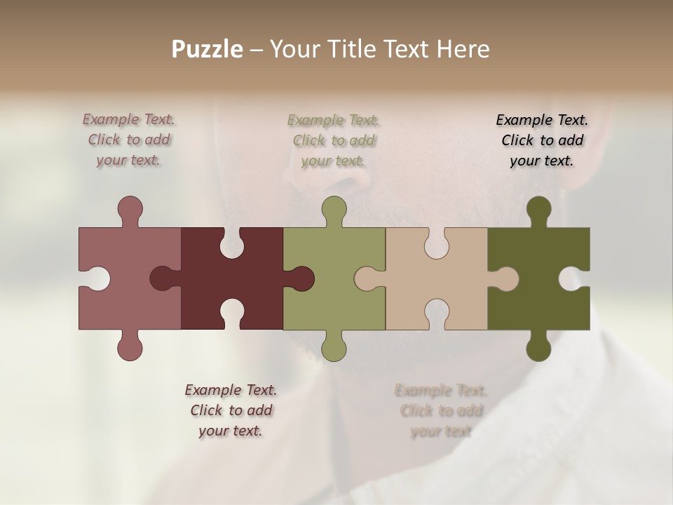 Years Man Green Eyes PowerPoint Template