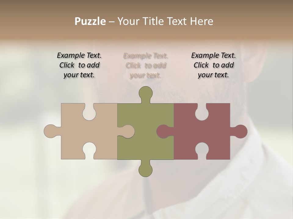 Years Man Green Eyes PowerPoint Template