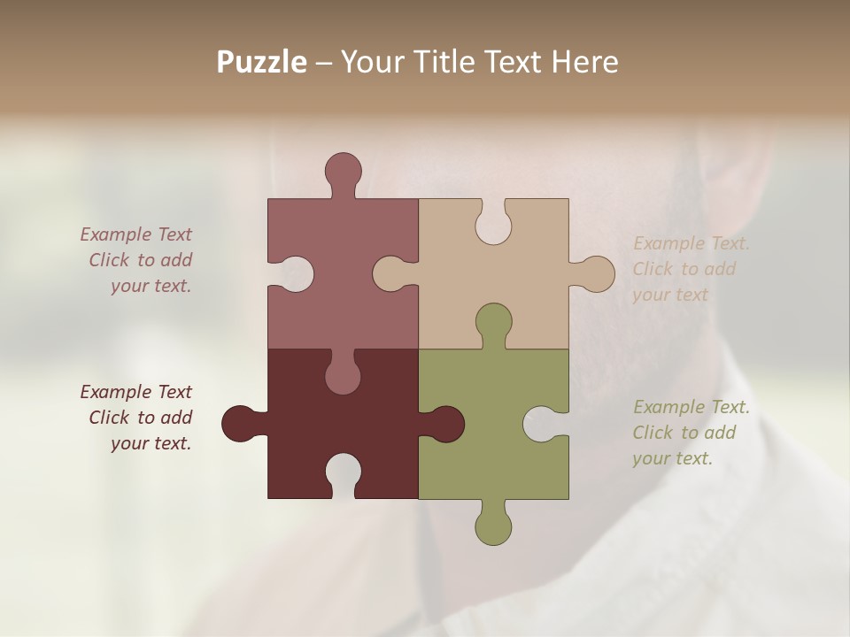 Years Man Green Eyes PowerPoint Template