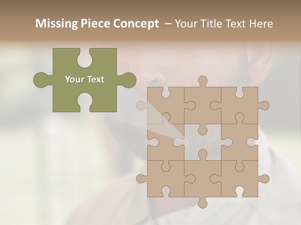 Years Man Green Eyes PowerPoint Template