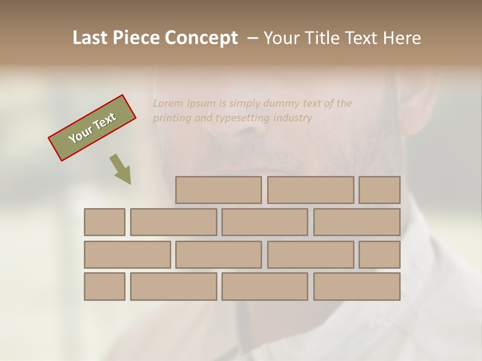 Years Man Green Eyes PowerPoint Template