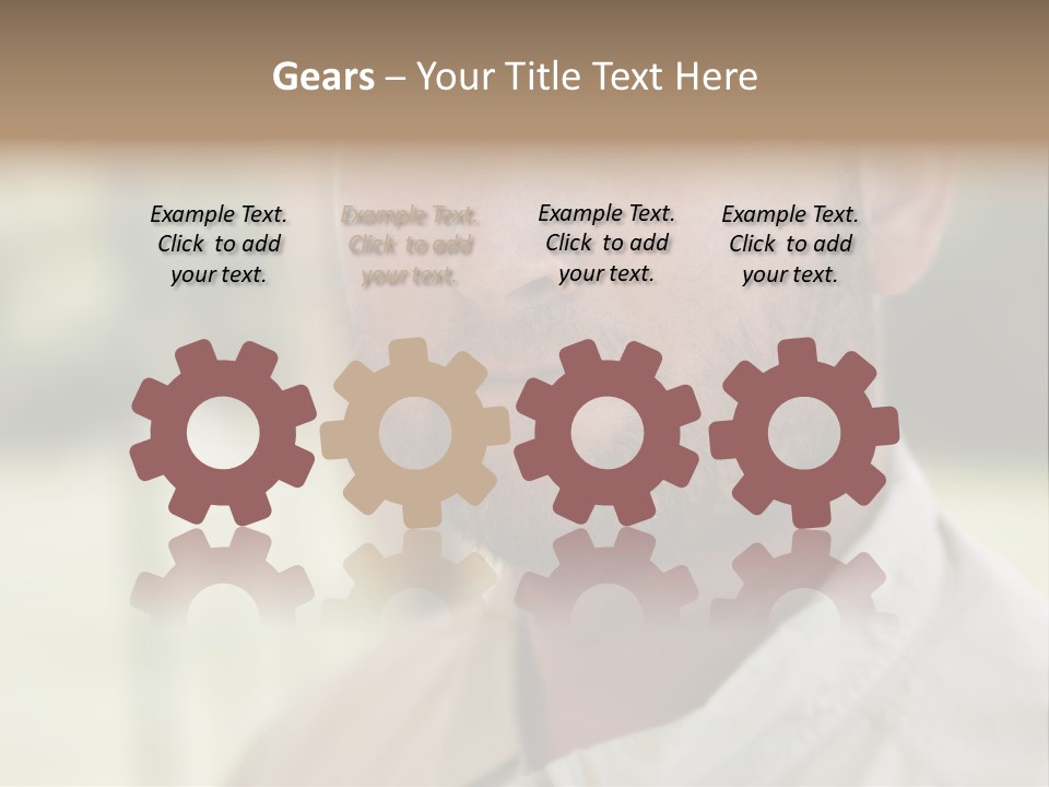 Years Man Green Eyes PowerPoint Template