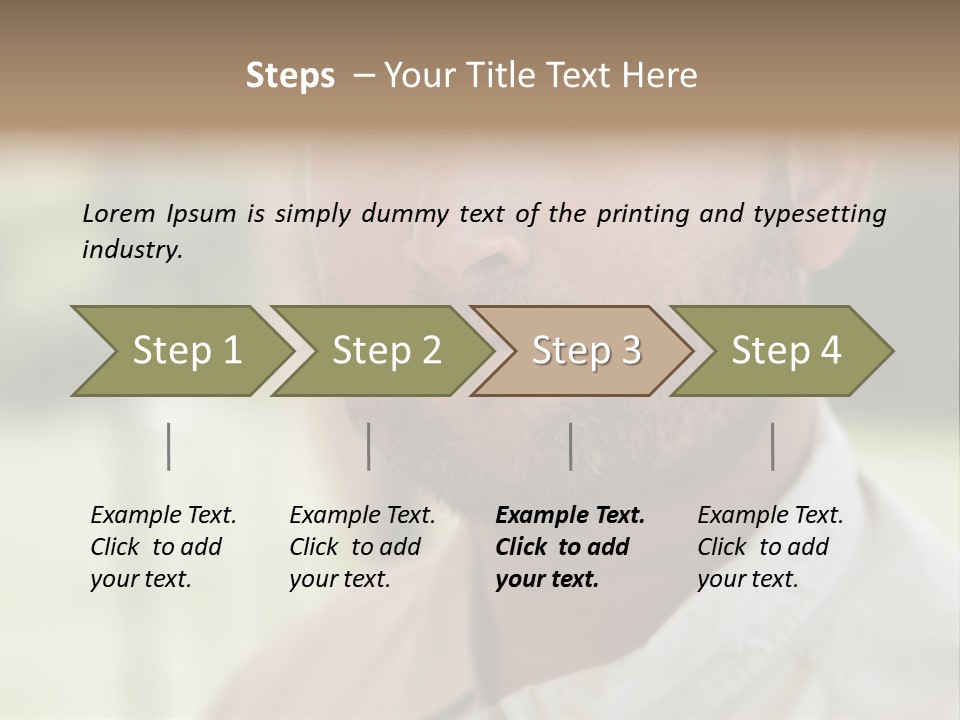 Years Man Green Eyes PowerPoint Template