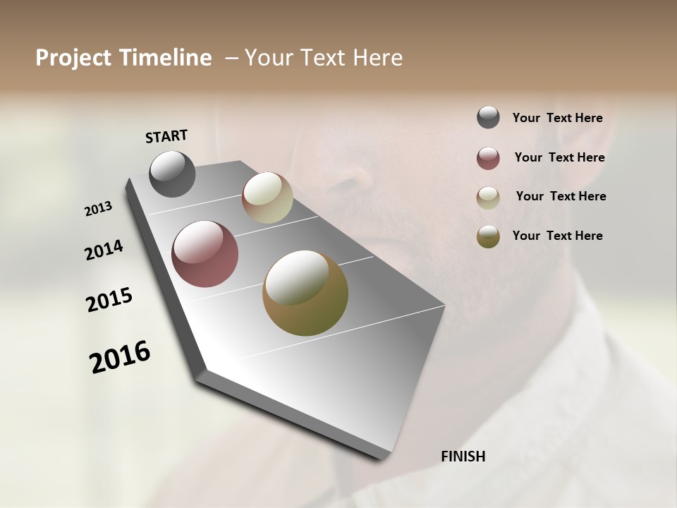 Years Man Green Eyes PowerPoint Template