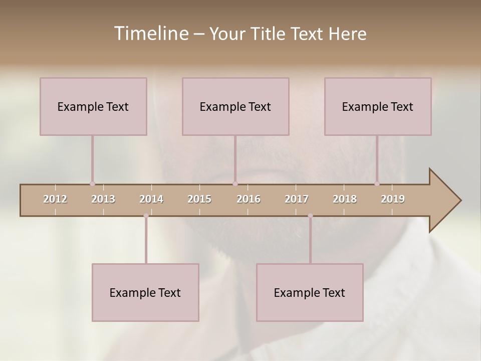 Years Man Green Eyes PowerPoint Template