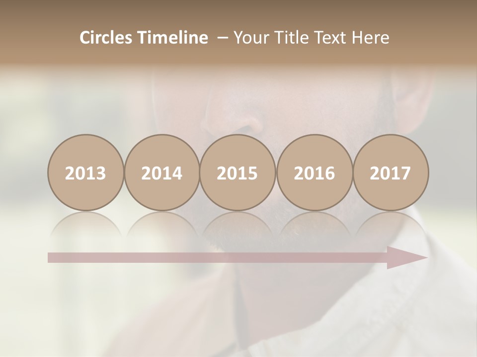 Years Man Green Eyes PowerPoint Template