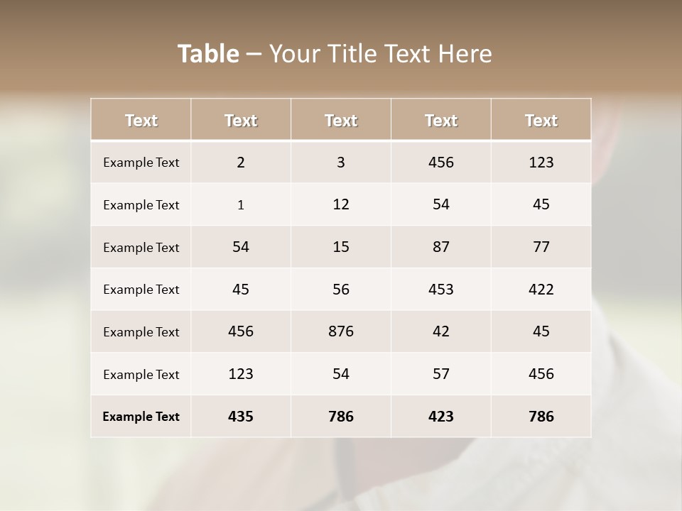 Years Man Green Eyes PowerPoint Template