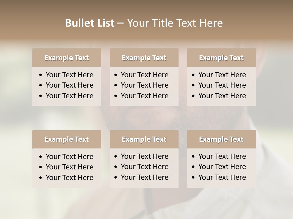 Years Man Green Eyes PowerPoint Template