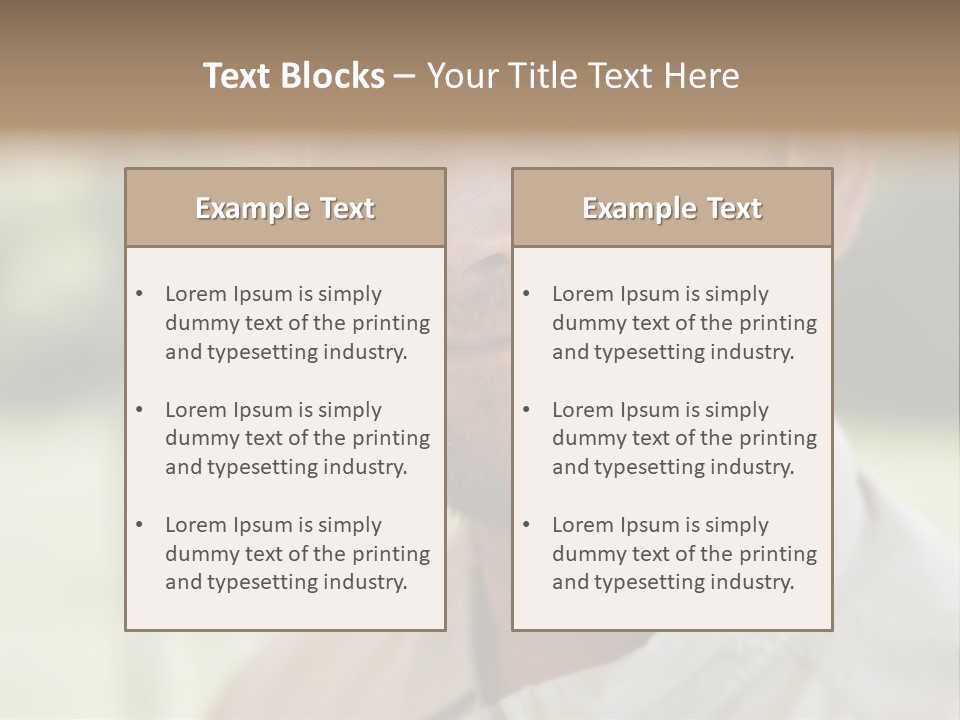 Years Man Green Eyes PowerPoint Template