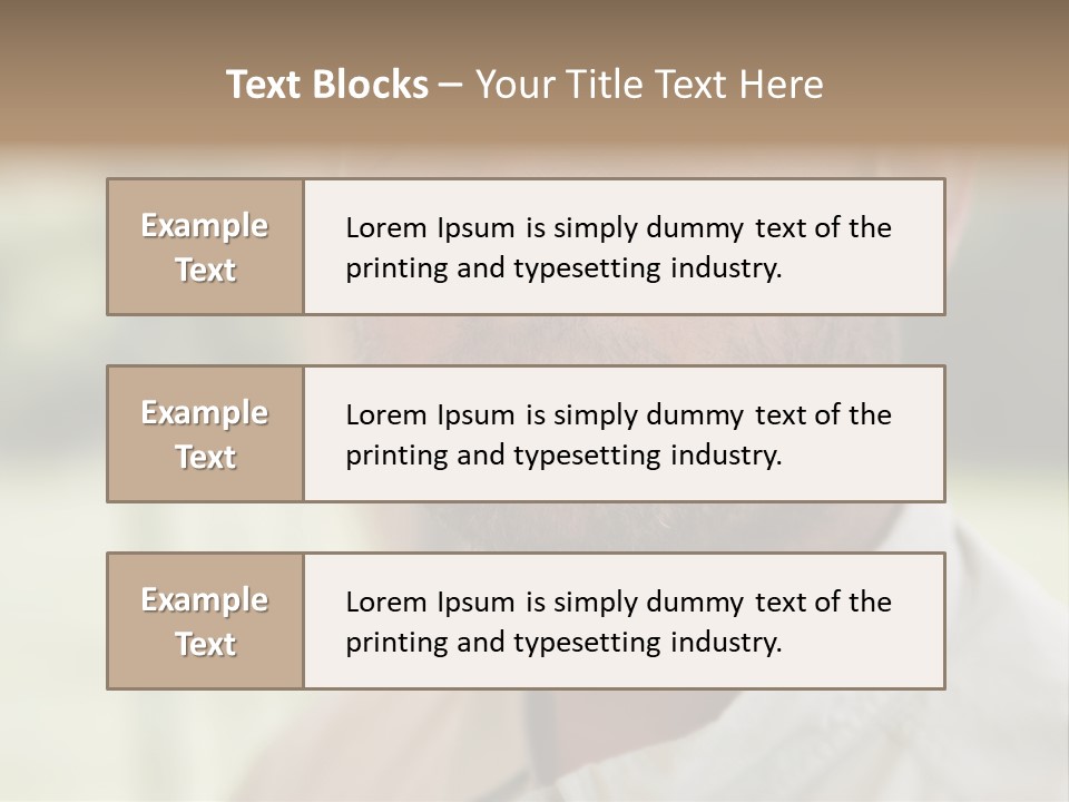 Years Man Green Eyes PowerPoint Template