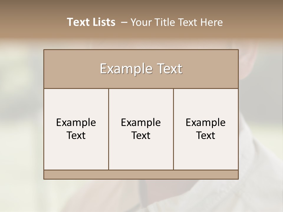 Years Man Green Eyes PowerPoint Template