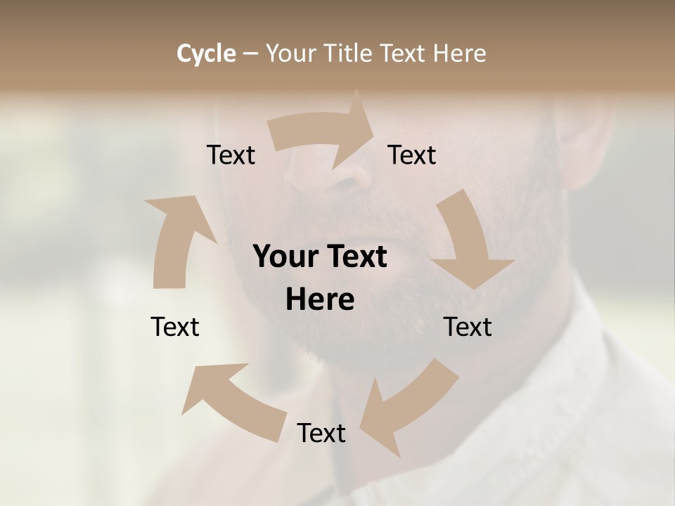 Years Man Green Eyes PowerPoint Template