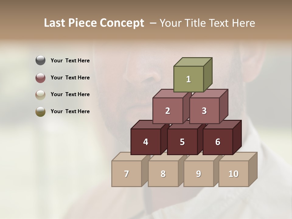 Years Man Green Eyes PowerPoint Template